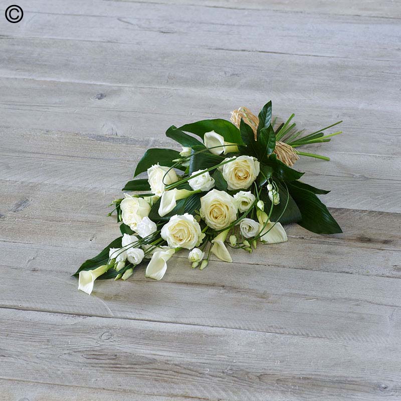 White Rose and Calla Lily Sheaf Extra Large