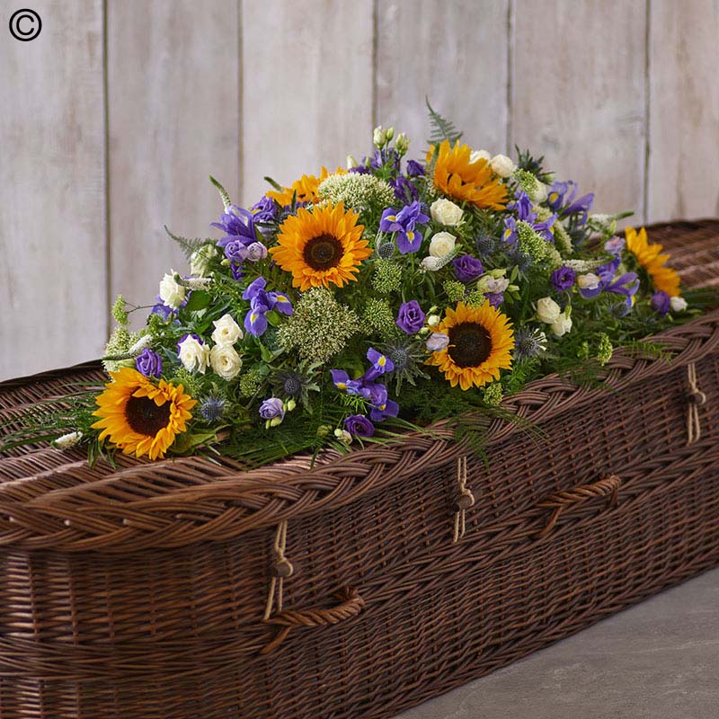 Sunflower Mix Casket Spray Standard