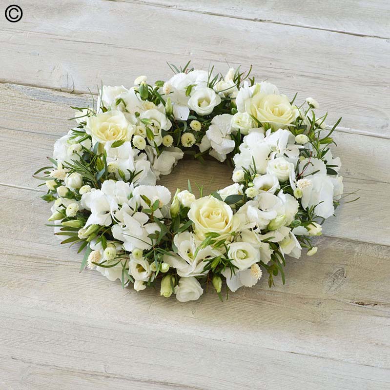 Opulent White Wreath Standard
