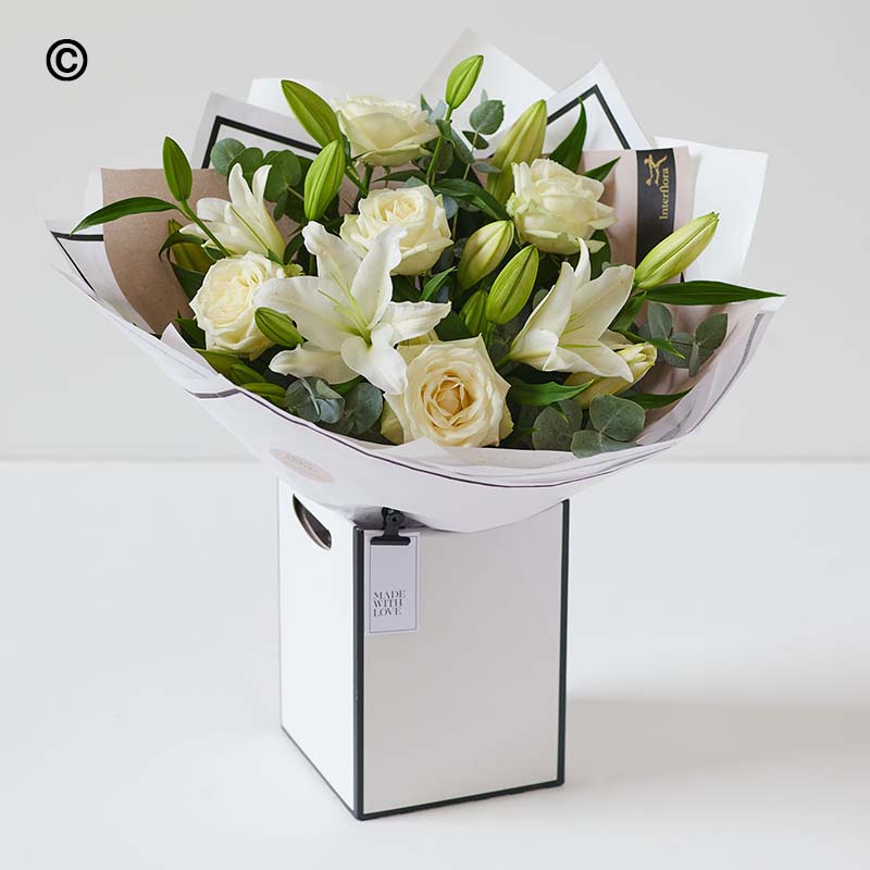White Rose and Lily Bouquet Standard