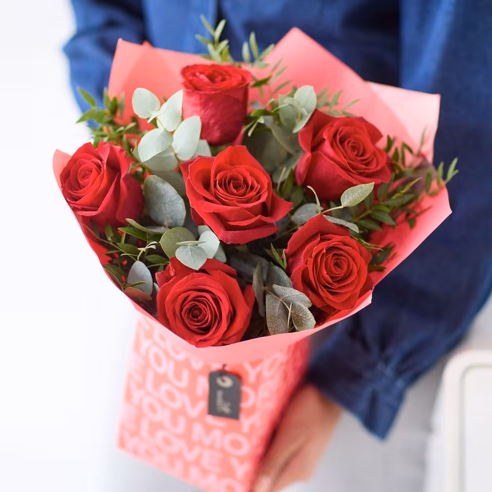 With Love 6 Red Roses