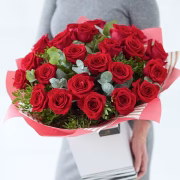 Luxury 24 Red Roses 24hours notice